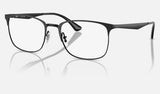 Ray-Ban RX6421 — Black — quarter view