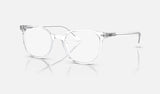 Ray-Ban Elliot RX5397F — Transparent — quarter view