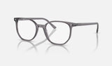 Ray-Ban Elliot RX5397F — Transparent Grey — quarter view