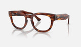 Ray-Ban Mega Hawkeye RX0298VF — Striped Havana — quarter view