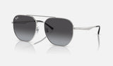Ray-Ban RB3724D — Silver / Grey — quarter view