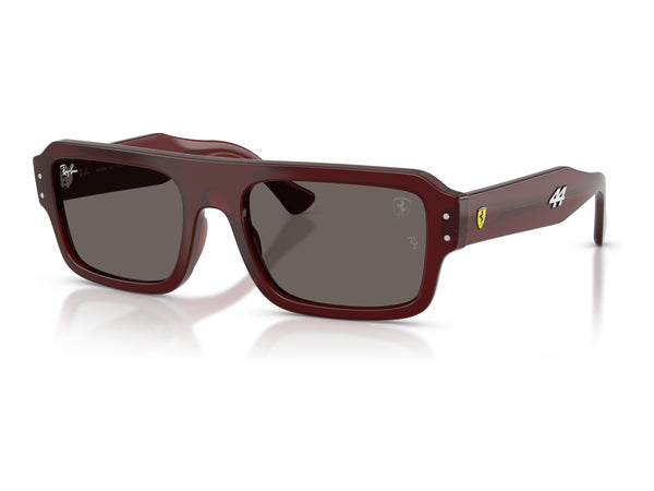 Ray-Ban RB4454M in Red Transparent — three-quarter view
