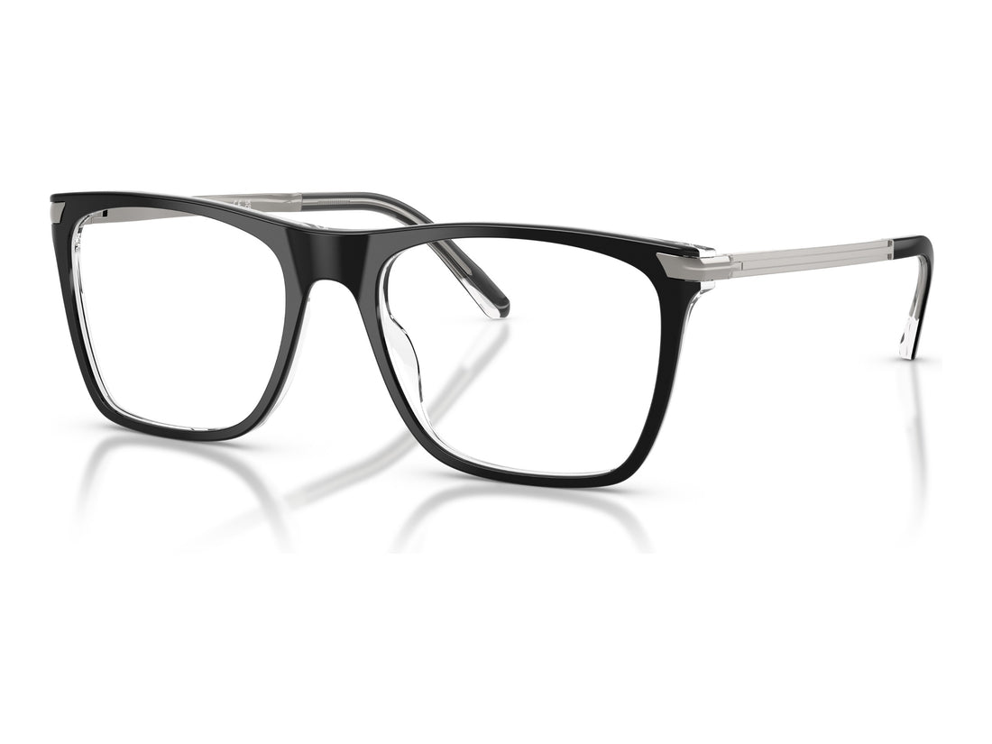 Sferoflex SF1153 in Shiny Black On Transparent — three-quarter view