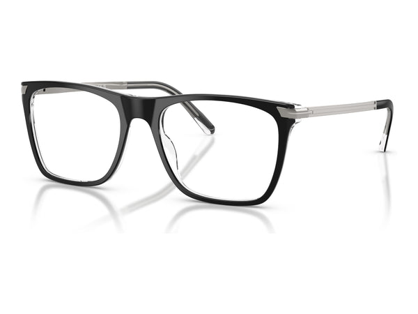 Sferoflex SF1153 in Shiny Black On Transparent — three-quarter view